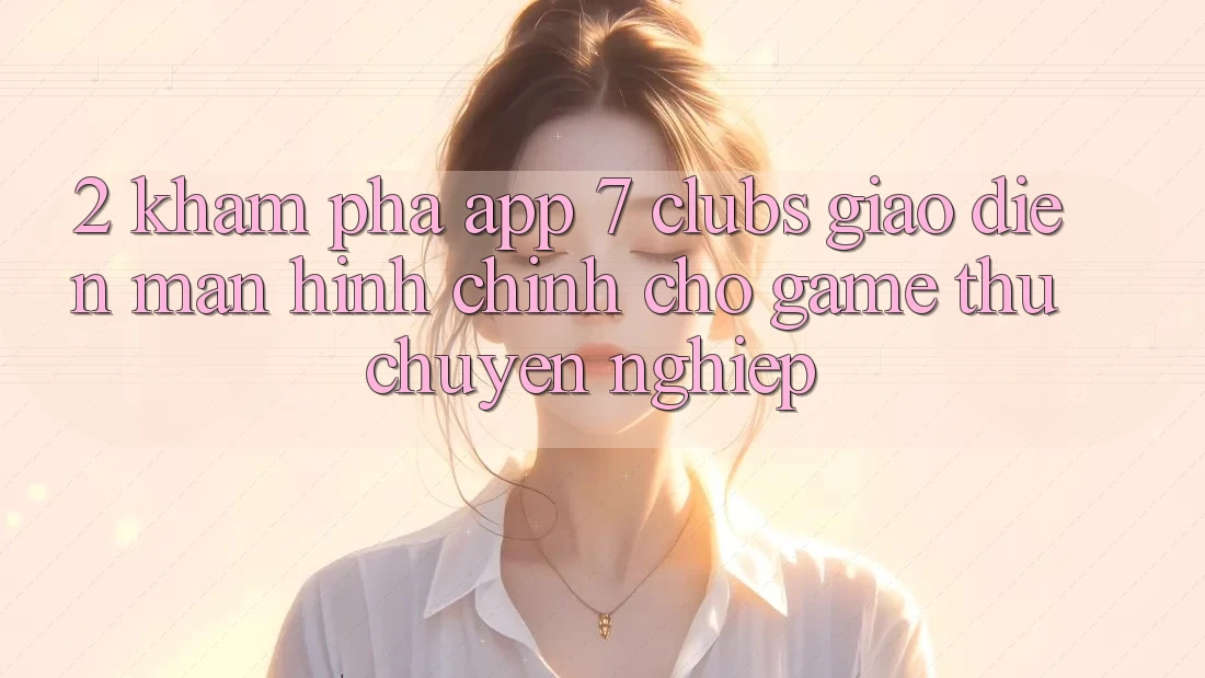2. Khám phá App 7 clubs: Giao Diện Màn hình chính Cho Game Thủ Chuyên Nghiệp