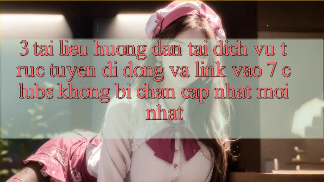 3. Tài liệu hướng dẫn Tải Dịch vụ trực tuyến di động Và Link Vào 7 clubs Không Bị Chặn - Cập Nhật Mới Nhất