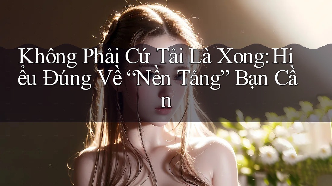 Không Phải Cứ Tải Là Xong: Hiểu Đúng Về “Nền Tảng” Bạn Cần