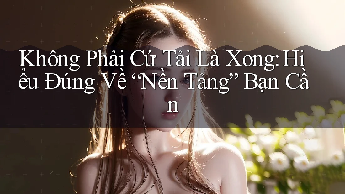 Không Phải Cứ Tải Là Xong: Hiểu Đúng Về “Nền Tảng” Bạn Cần