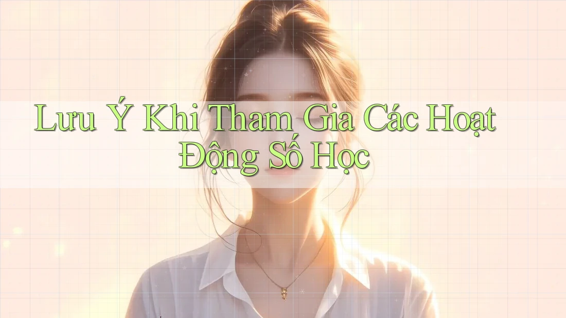 Lưu Ý Khi Tham Gia Các Hoạt Động Số Học